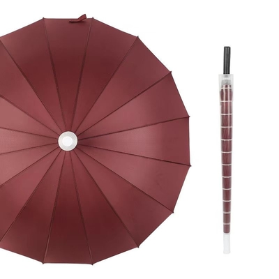 Special Design 16ribs Automatic Straight Umbrella with Waterproof Case Keeping Dry Custom Logo Accept
