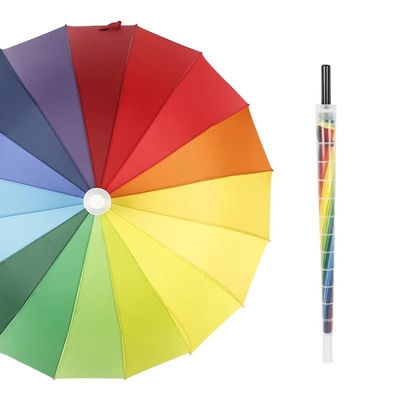 Special Design 16ribs Automatic Straight Umbrella with Waterproof Case Keeping Dry Custom Logo Accept