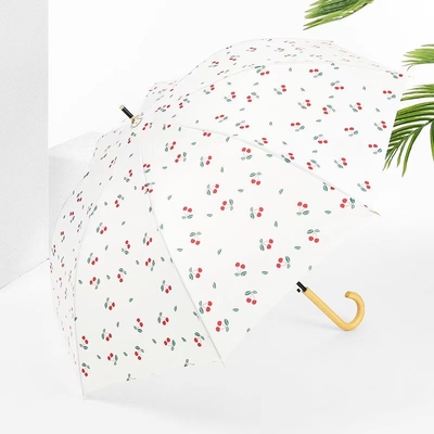 Agile Supply Chain Wooden Handle Straight Umbrella Automatic Open Waterproof Fashion Umbrella