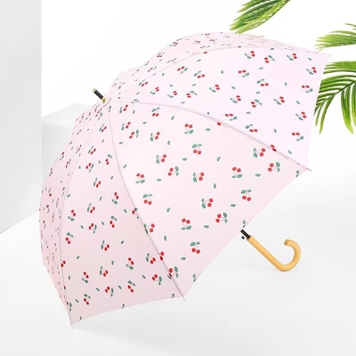 Agile Supply Chain Wooden Handle Straight Umbrella Automatic Open Waterproof Fashion Umbrella
