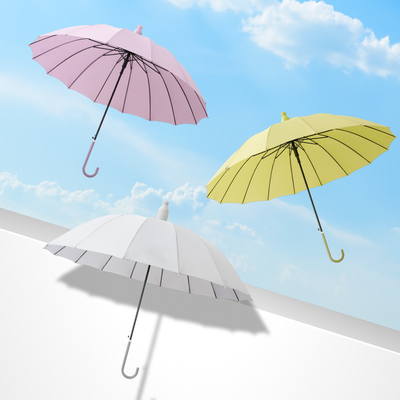 Multiple design Solid Color Custom Logo Printed Big Straight Umbrella with Waterproof Case Keeping dry Outdoor Umbrella